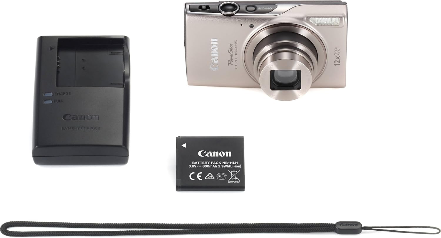 Canon PowerShot ELPH 360 Digital Camera w/ 12x Optical Zoom and Image Stabilization - Wi-Fi & NFC Enabled